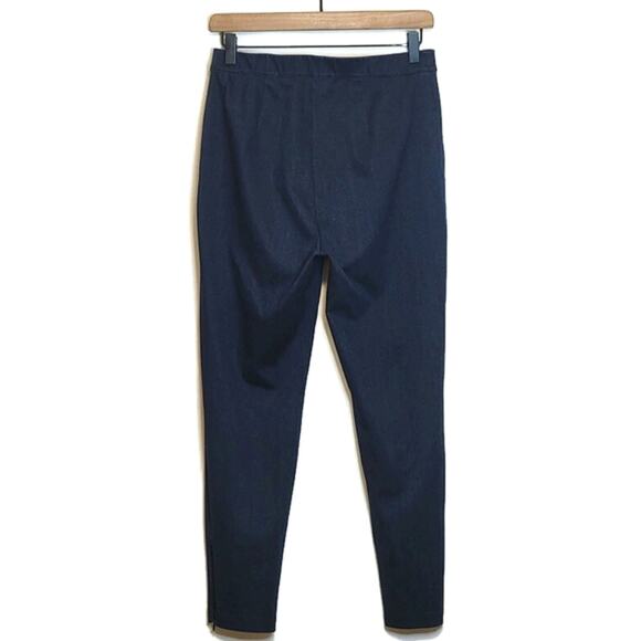 ST. JOHN High Rise Ankle Zipper Pull On Crop Ankle Blue Skinny Denim Jean Size 8 - Picture 7 of 12